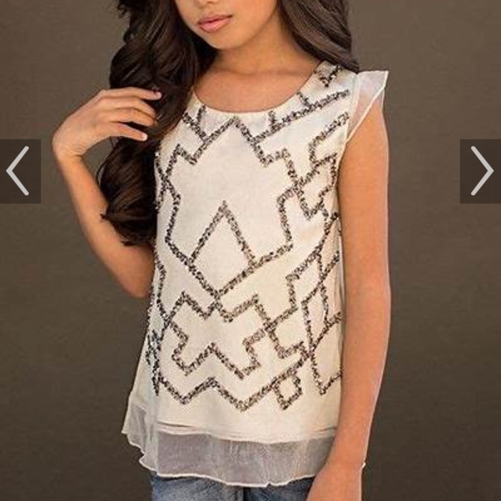 Joyfolie Harper sequin top girls 6
